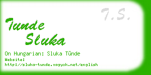 tunde sluka business card